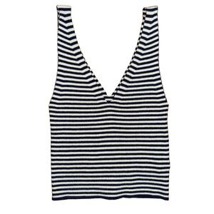 Striped navy and White Women's Top